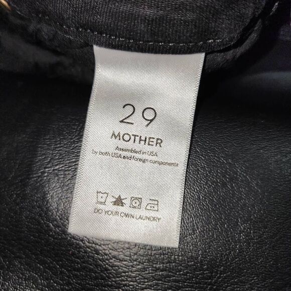 Mother Womens Black The Looker Ankle Fray Distressed Jeans 29 Butt Rip - Picture 7 of 8